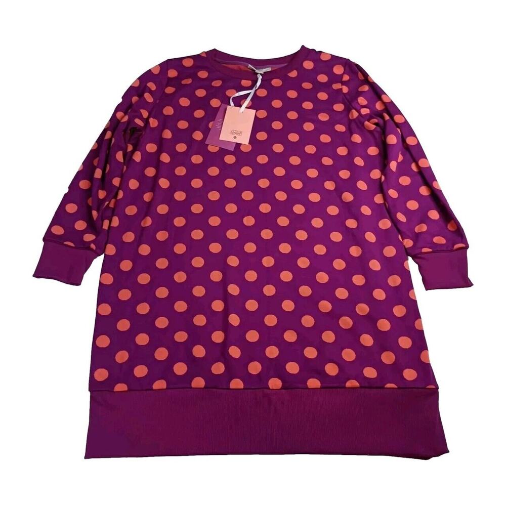 Victor Glemaud‎ for Target Polka Dot Dress Women's XL XLarge Purple Pink